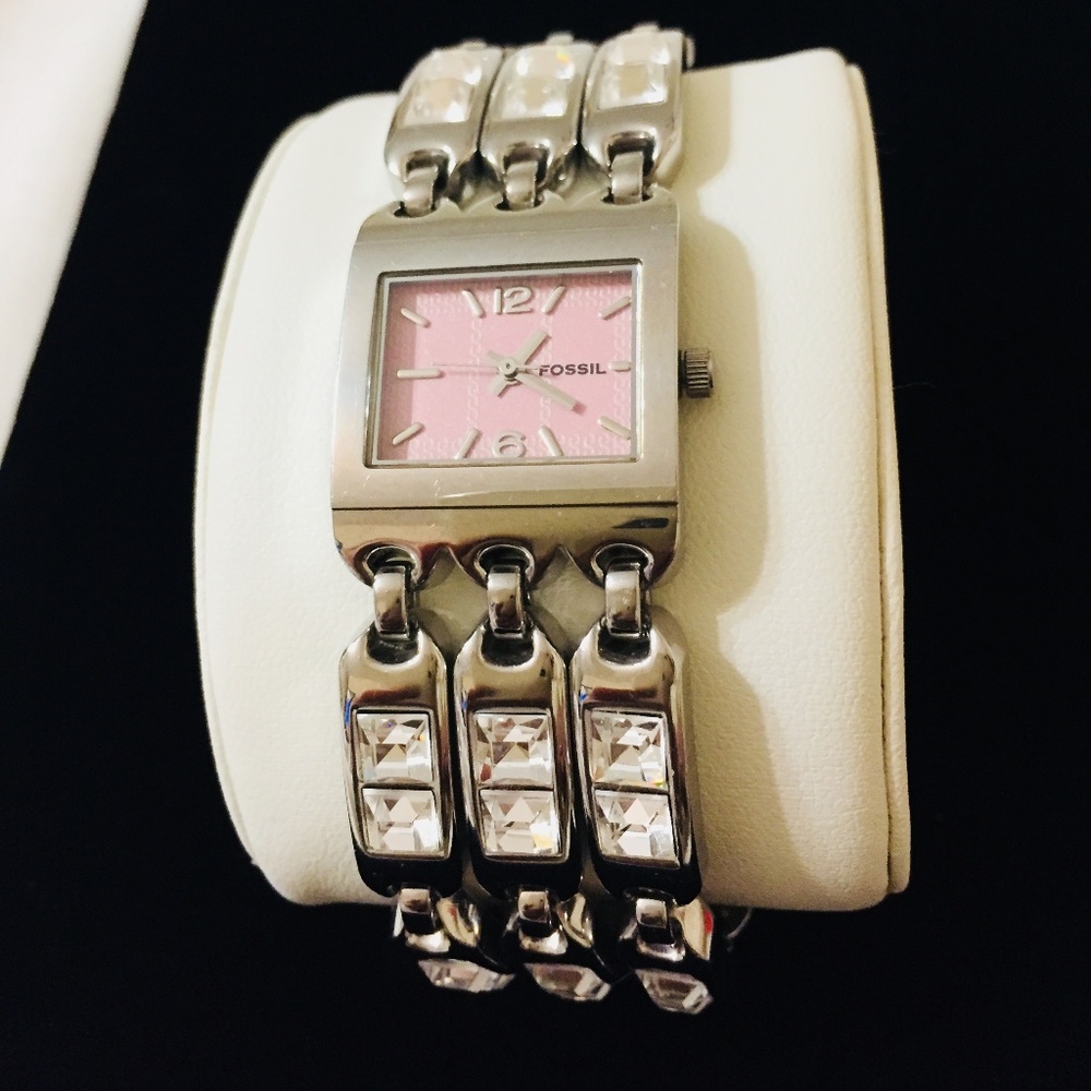 FOSSIL WATCH WITH SWAROVSKI CRYSTALS BRACELET